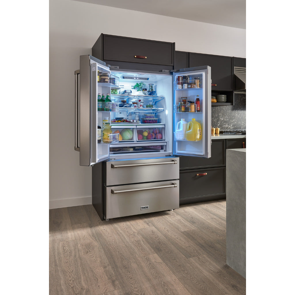 TRF3602 - 36 Inch Professional French Door Refrigerator with Freezer Drawers
