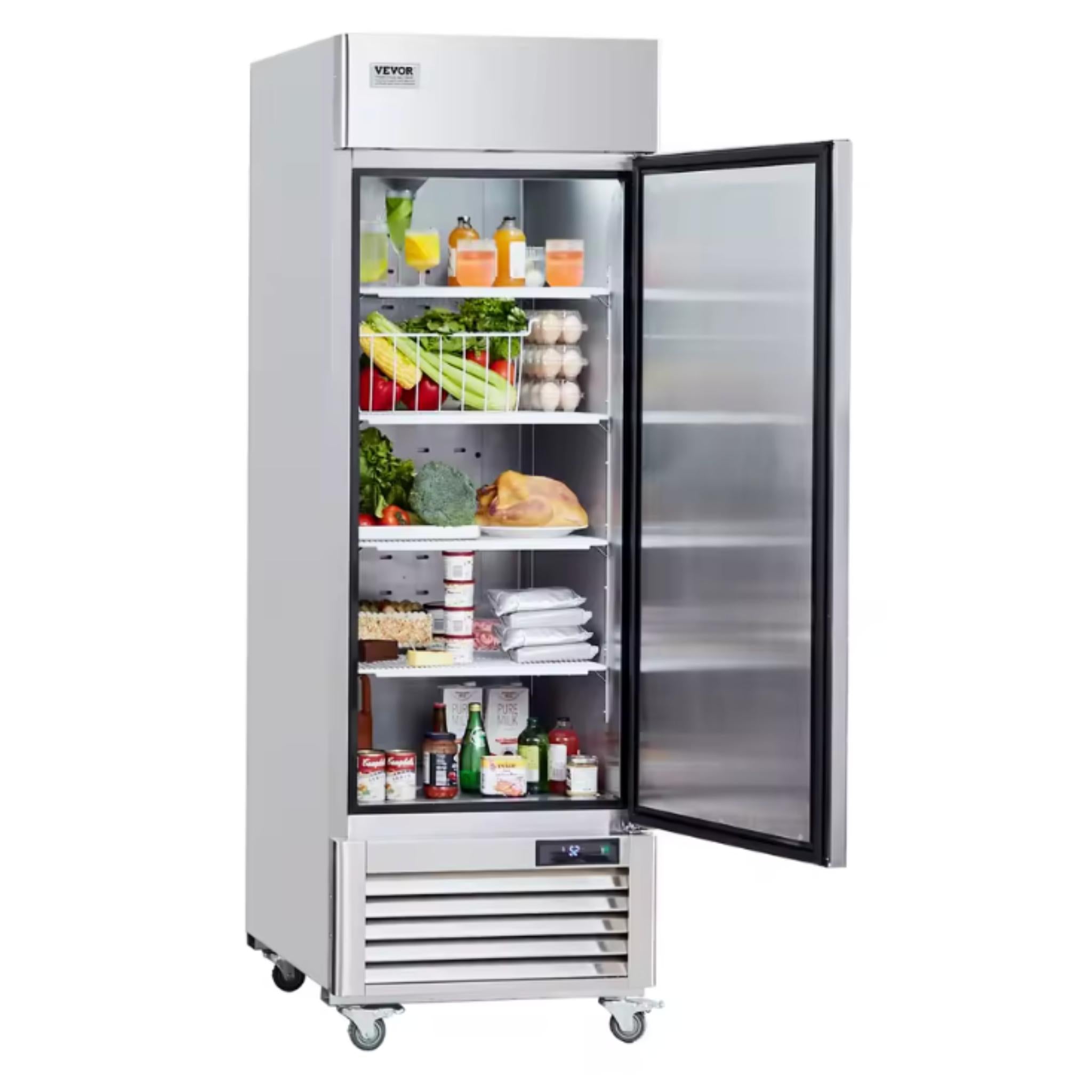 VEVOR Commercial Refrigerator 19.32 Cu.ft Reach In 27" W Upright Refrigerator 1-3 Door Auto-Defrost Reach-in Refrigerator