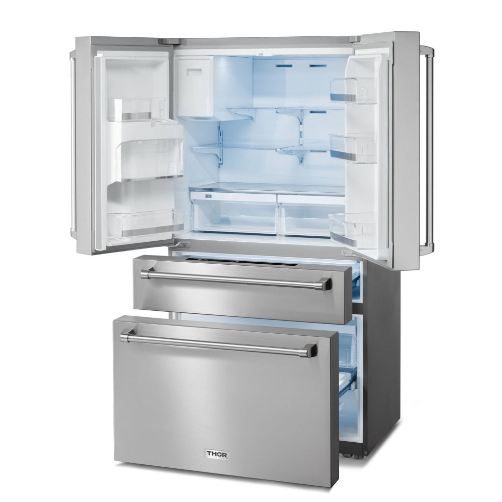 TRF3601FD - 36 Inch Professional French Door Refrigerator with Ice and Water Dispenser